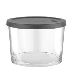 Стъклена кутия за храна със сив капак ф8,2см 240мл PK222 BODEGA BDG 384 - Lav
