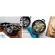 Емайлирана тенджера за миди ф24см 6,5л/3л черна РЯ-(3017+3153/24 Moules) - Horecano