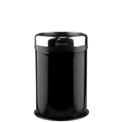 Метален кош за отпадъци с  ринг 8л 21xh32см черен (4513.0000S.102.08) - Horecano 