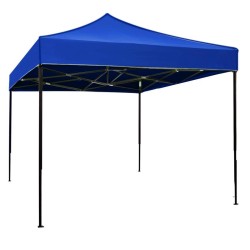 Метална шатра сгъваема 3x3м - синя (C33A-BLUE) - Horecano