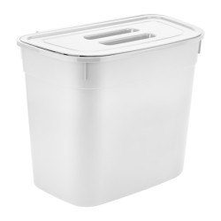Кош за отпадъци за окачване с капак бял 27,9x16,7xh21,1см HOME-(07110W) - Horecano