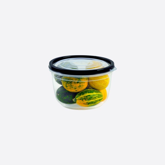 Пластмасова кутия за съхранение кръгла антрацит 1,2л (30732) - Dunya