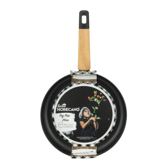 Алуминиев тиган с незалепващо покритие ф26x5см BLACK AND WOOD HOME-(DFF-SC16-26) - Horecano