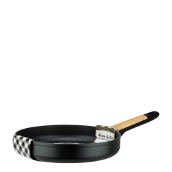 Алуминиев тиган с незалепващо покритие ф26x5см BLACK AND WOOD HOME-(DFF-SC16-26) - Horecano