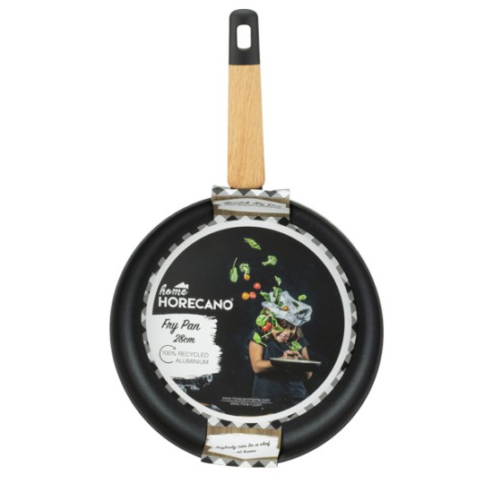 Алуминиев тиган с незалепващо покритие ф28x5,2см BLACK AND WOOD HOME-(DFF-SC16-28) - Horecano