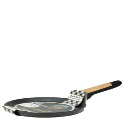 Алуминиев тиган за палачинки с незалепващо покритие ф26x1,7см BLACK AND WOOD HOME-(DFP-SC16-26) - Horecano