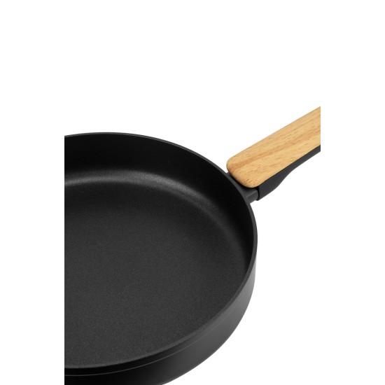 Алуминиев тиган за палачинки с незалепващо покритие ф26x1,7см BLACK AND WOOD HOME-(DFP-SC16-26) - Horecano