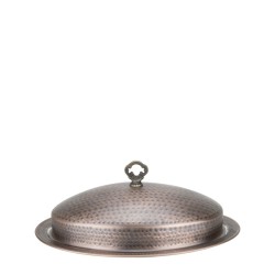 Метално плато с капак овално 45x35см RUSTIC-(HC-84247)(SG-8671(A)) - Horecano
