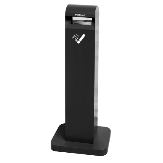 Метален стационарен пепелник 40x26xh104см черен G-(86022-001) - Horecano