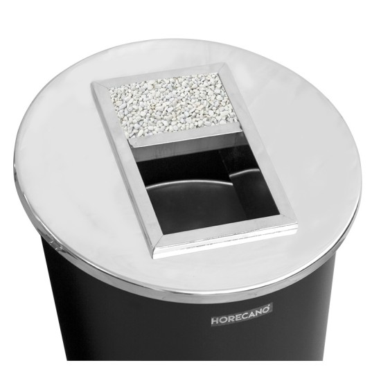 Метален стационарен пепелник ф30,5xh72см черен G-(86027-002) - Horecano