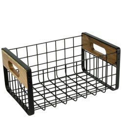 Метална касетка 38,8x25,8xh17,6см черен мат HOME-(WK830830-L) - Horecano