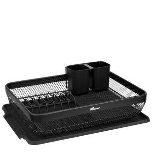 Метален стелаж / сушилник за чинии 43x32xh13,5см MATT BLACK HOME-(KM010A) - Horecano