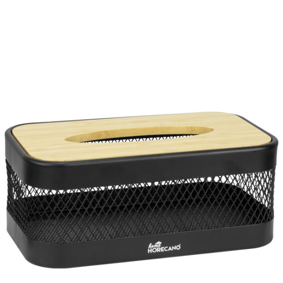 Метална поставка за кърпички 25x10xh14см MATT BLACK HOME-(KM109A) - Horecano