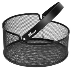 Метална кошничка с дръжка ф25,5xh12см MATT BLACK HOME-(KM122A) - Horecano