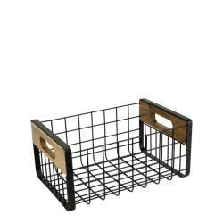 Метална касетка 29x21,5xh14,7см черен мат HOME-(WK830741-S) - Horecano 