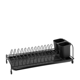 Сушилник за съдове 43x25xh11,5см HOME-MATT BLACK-(23392-002) - Horecano