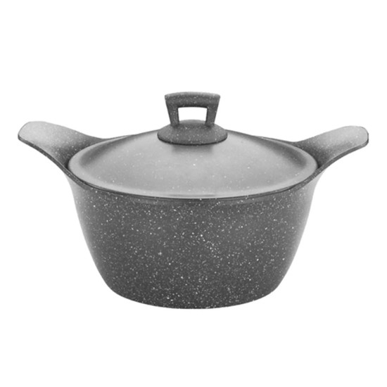 Алуминиева плитка тенджера с незалепващо покритие  26х8см 3.9л  SAPPHIRE GRANIT-(ETTALU0326001) - Hascevher