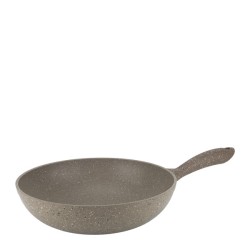 Алуминиев уок тиган с незалепващо покритиe ф28см кафяв HR-GRANITE-(ETVDGR0328002) - Hascevher