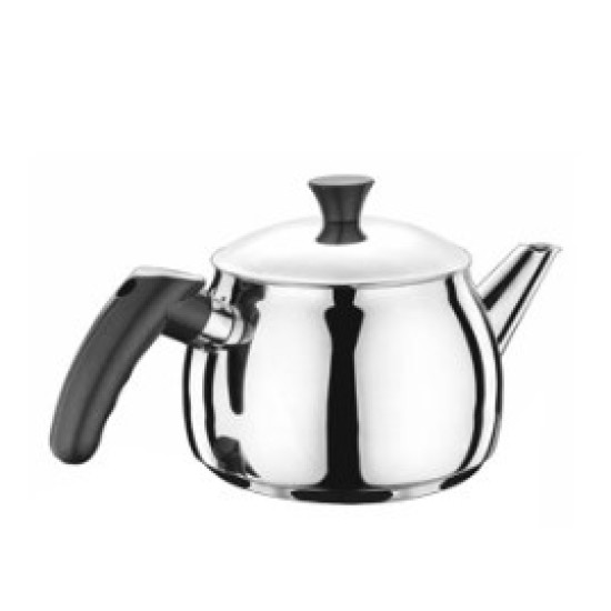 Иноксов чайник с пластмасова дръжка ф10.5xh11см 1л Mini HR-HOME PERFECT-(4CYD027) - Hascevher