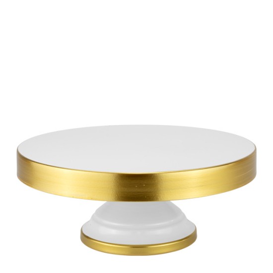 Стойка за блок маса ф20xh11,5см бяло/златисто GOLDIE-(HC-931220) (29C874-3) (242993-3) - Horecano