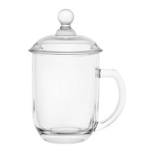Стъклена чаша за чай с капаче ф8,7xh16см 350мл (HC-931227) (TEA-102) (242947) - Horecano