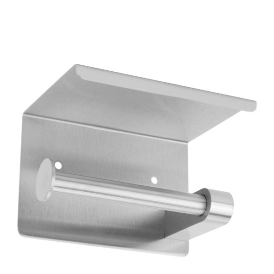 Държач за тоалетна хартия с поставка 10x14xh9,5см SILVER (HC-931245) (242923-1) - Horecano