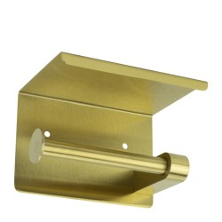 Държач за тоалетна хартия с поставка 10x14xh9,5см GOLD (HC-931246) (242923-2) - Horecano