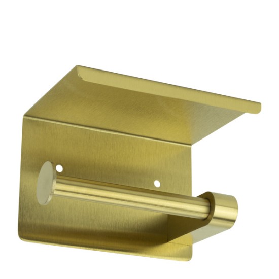 Държач за тоалетна хартия с поставка 10x14xh9,5см GOLD (HC-931246) (242923-2) - Horecano