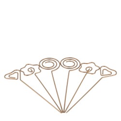 Метални шишчета за хапки 6бр ROSE GOLD (HC-931272) (243178) - Horecano