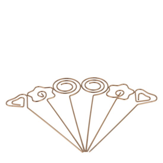 Метални шишчета за хапки 6бр ROSE GOLD (HC-931272) (243178) - Horecano