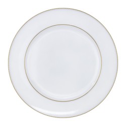 Подложна чиния със златен кант PVC ф33см WHITE (HC-931457) (243131) - Horecano
