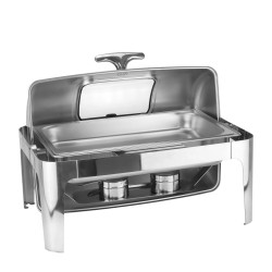 Иноксово Бен Мари с прозрачен капак  GN 1/1 45х64х43см HORECANO-(0193554)