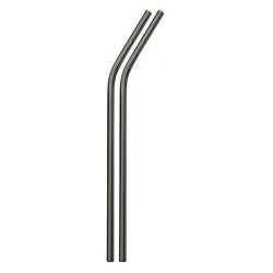 Метални сламки с наклон 6 бр. черни BARWARE-(HC-93911) 194570 - Horecano