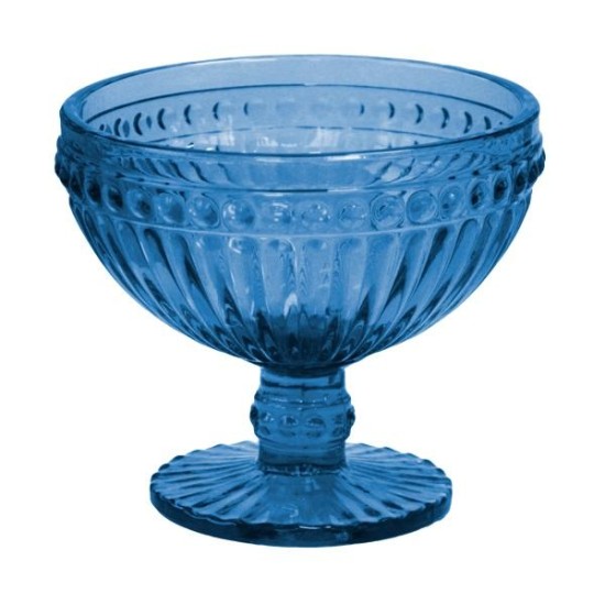 Стъклена чаша на столче за десерти / мелби ф12.5х10cm 370ml СИНЬО OLD SCHOOL-(HC-93962) 194610-5 - Horecano