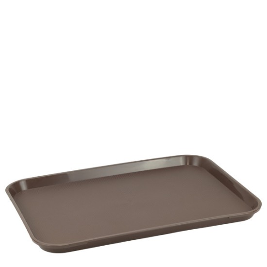 Пластмасова табла за сервиране 40x29см кафява (JD-1216-B) - Horecano