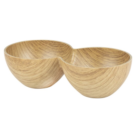 Плато за комплименти, двусекционно, 19,8x10xh5,5см, полистирен, WILLOW BUFFET-(10165-CW) - Еvelin