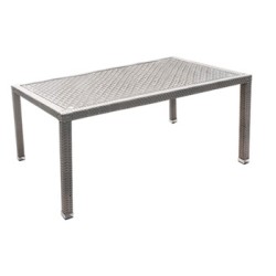 Маса с алуминиева разглобяема рамка, 160x90x75см, PVC ратан (BZ-TR005) - Horecano