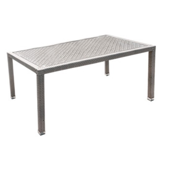Маса с алуминиева разглобяема рамка, 160x90x75см, PVC ратан (BZ-TR005) - Horecano