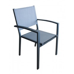 Текстилен стол GLORY с алуминева рамка, тъмно сив (G1060-CP/DG) - Horecano