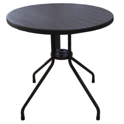 Кръгла маса ф80xh74см PLASTIC WOOD кафява TB-(SZY-80LKD) - Horecano