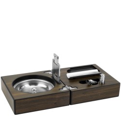 Пепелник с резачка за пури Wood 12x12xh7см (HC-981561) (SH-3000 WN) - Horecano