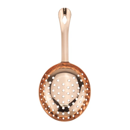 Иноксова барова цедка перфорирана ф7x16см COPPER BARWARE-(232126) - Horecano