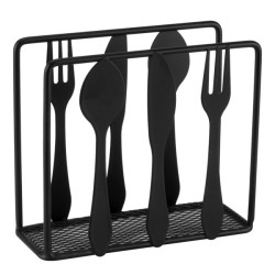  Метален салфетник 11x4,5xh10см черен HOME-(HC-981663) (232014) - Horecano