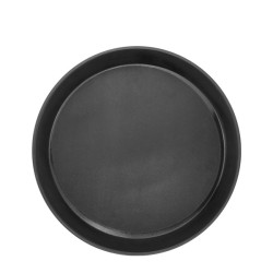 Пластмасова табла за сервиране с борд кръгла ф32xh4см черна (1300CT) - Horecano
