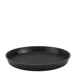 Пластмасова табла за сервиране с борд кръгла ф32xh4см черна (1300CT) - Horecano