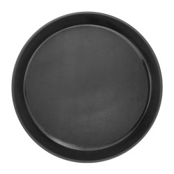 Пластмасова табла за сервиране с борд кръгла ф36,5xh4см черна (1400CT-BT) - Horecano