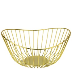Метална фруктиера / купа елипса 28x27xh10/13см златна CHARM-(232033) (HC-981806) - Horecano