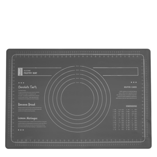 Силиконова подложка за месене и точене 65х45см ANTHRACITE BAKERY-(HC-981816) (232179-2) - Horecano