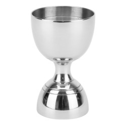 Мярка за алкохол двустранна 25/50мл джигър SILVER (HC-981853) (232161-2) - Horecano