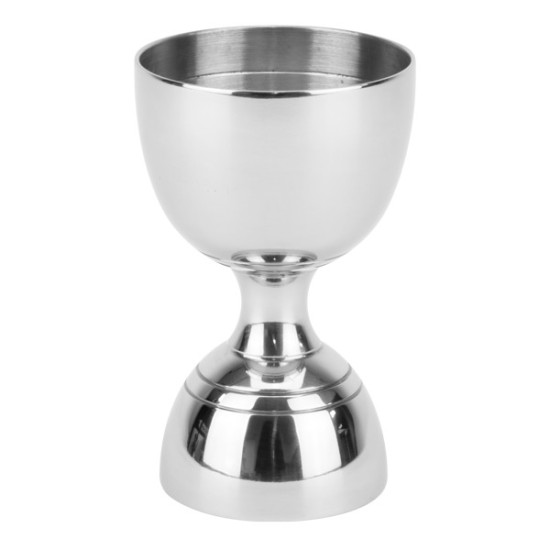 Мярка за алкохол двустранна 25/50мл джигър SILVER (HC-981853) (232161-2) - Horecano